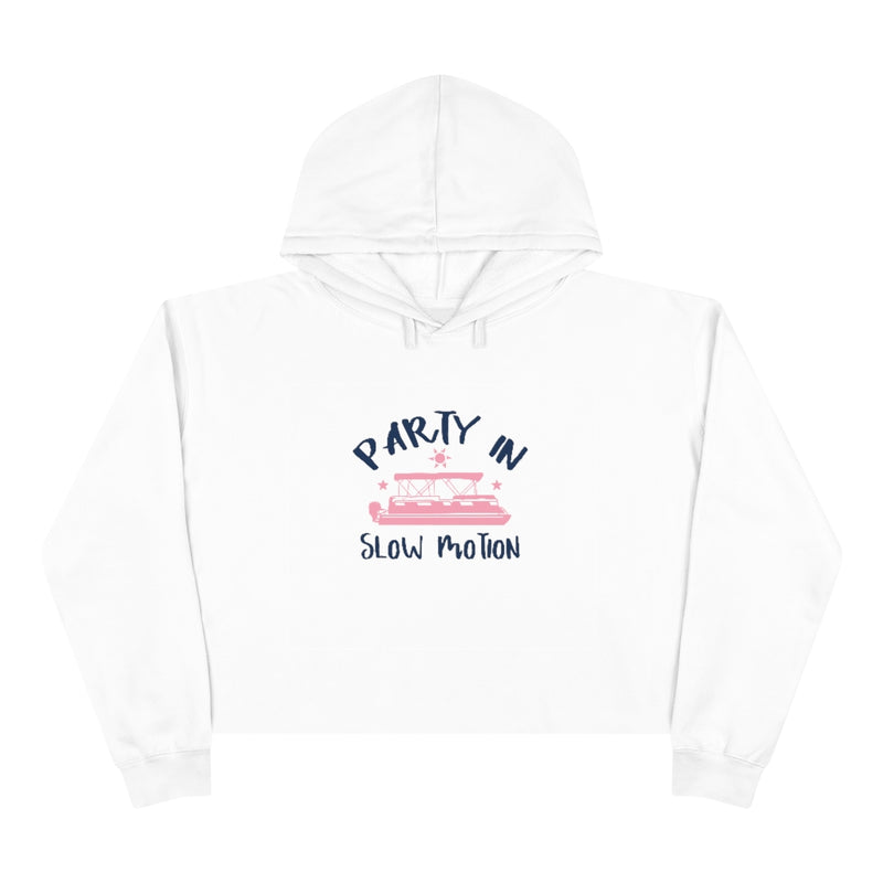 Ladies Pontoon Party Crop Hoodie