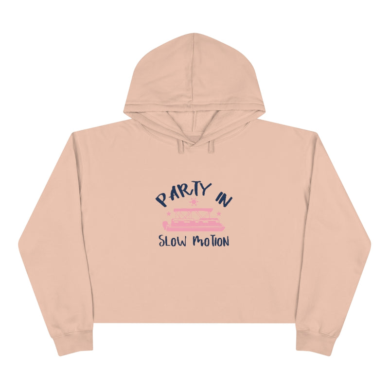 Ladies Pontoon Party Crop Hoodie