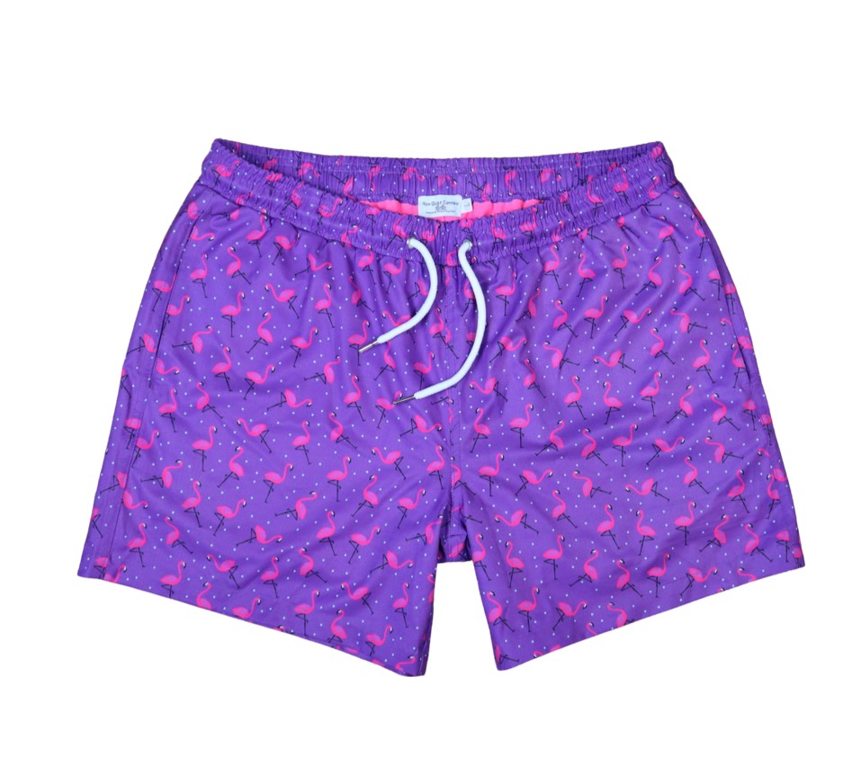 Pink Flamingo Trunks
